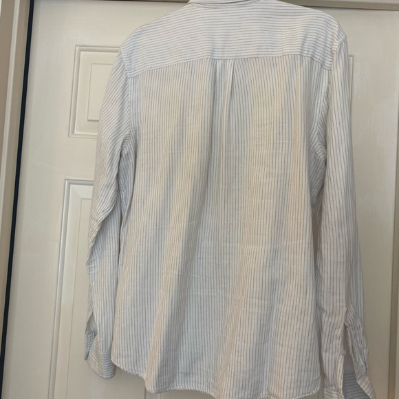 Marine Layer Mens White Pinstripe Button Down SEE PHOTOS - Picture 4 of 4